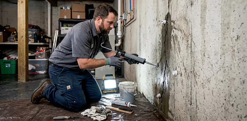 Basement Leak Repair From Inside in Wildomar